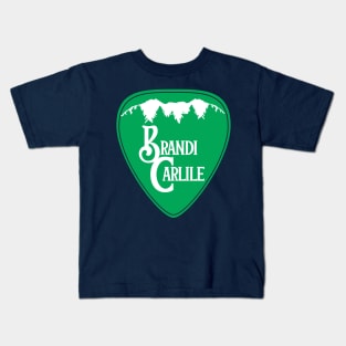 Brandi Carlile Guitar Pick Green Kids T-Shirt